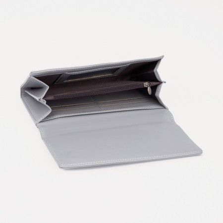 Women's wallet on magnets, gray color-2