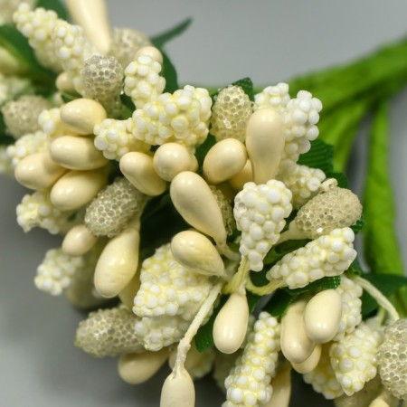 Flowers for decorating "inflorescence" Cream 1 bouquet = 12 colors 8.5 cm-3