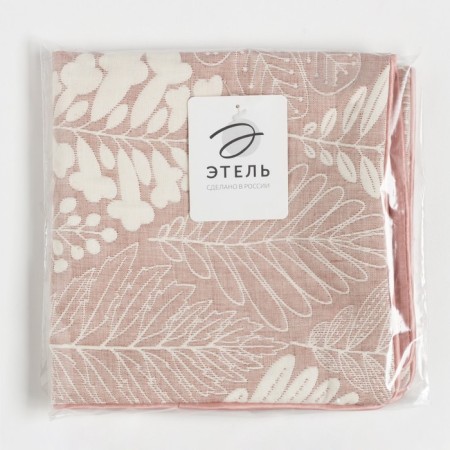 Pillowcase decorative Ethel "Forest" Beige color 40x40 cm, 100% cotton-6