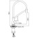 Accoona A4890FF-2 kitchen mixer, single-leaf, silicone spout, brass, black