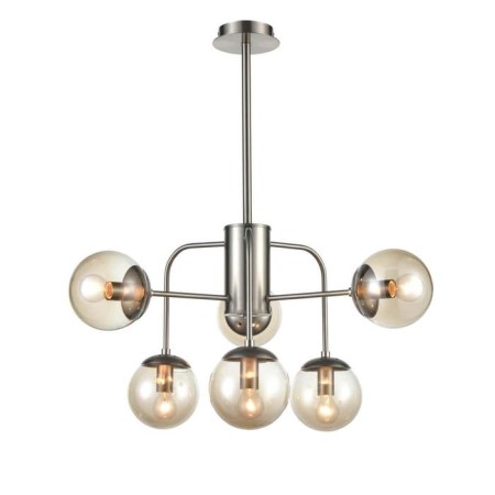 Verona chandelier, 6x40W E14, Nickel color-1