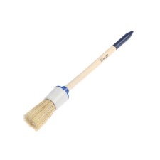 Round tundra, natural bristles, wooden handle, No. 4, 25 mm