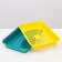 Medium toilet with a mesh of 36 x 26 x 6.5 cm, yellow/turquoise