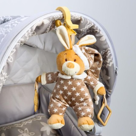 Soft suspension "Bunny in pajamas", with a tear, on a crib, stroller, crumb I-5