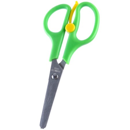 Baby scissors 13 cm, safe, plastic handles with a latch, mix-1