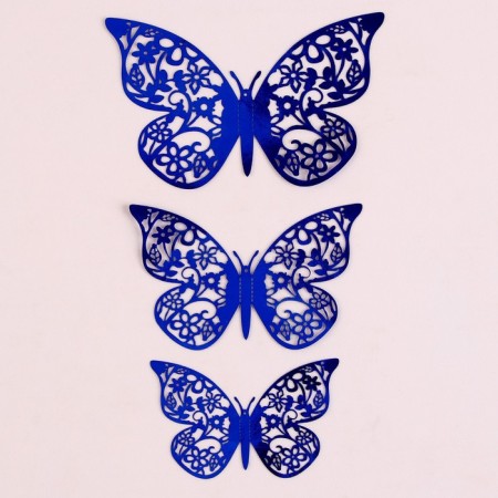 Set for decorating "Butterflies", 12 pieces, blue color-2