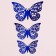 Set for decorating "Butterflies", 12 pieces, blue color