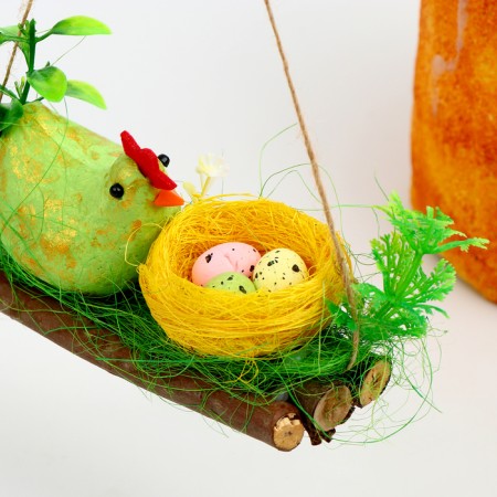 Easter decor "Kurochka on the dam" 6 × 15 × 8 cm-2