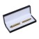 Gift feathers in the leatherette case, gold housing, silver