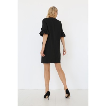 Female dress straight with shutters on the sleeves, size 44-1