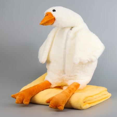 Soft toy "Goose" with a blanket, 90 cm-1