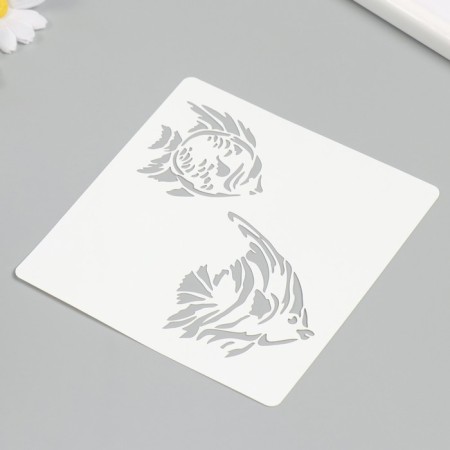 The "fish" stencil 15x15 cm-1