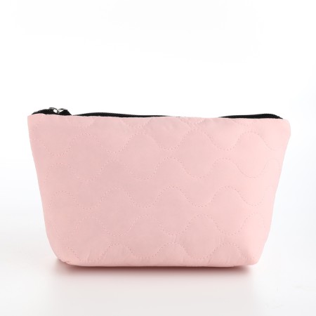Cosmetic bag a single-flower, 25*7.5*14, lightning department, lining, pink-1
