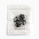 Dice play "Game time", 1.6 x 1.6 cm, set 2 pcs, black