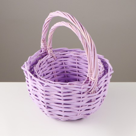 A set of baskets, 2 pcs, 24 × 13 × 26 cm, 19 × 11 × 22 cm, willow-1