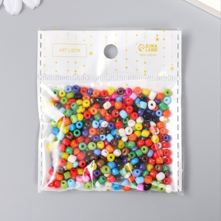 Round beads 6/0 "Multi-colored" 30 g (+ /- 2g)-5