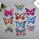 Magnet Plastic "Butterflies Double Wings" Harography and sparkle mix 10.5x15 cm
