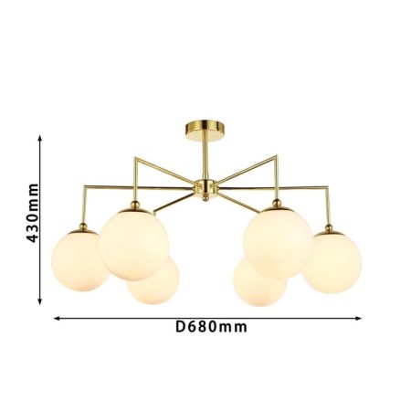 Undine ceiling 680 mm, E14 240W-2