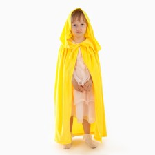 Carnival cloak for children, plush yellow, length 85 cm