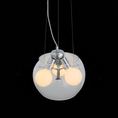 Suspension lamp ST LUCE. SL512.103.03. Uvo. 3x60 watts, E27 Globe, 30x30x20 cm, chromium color-3