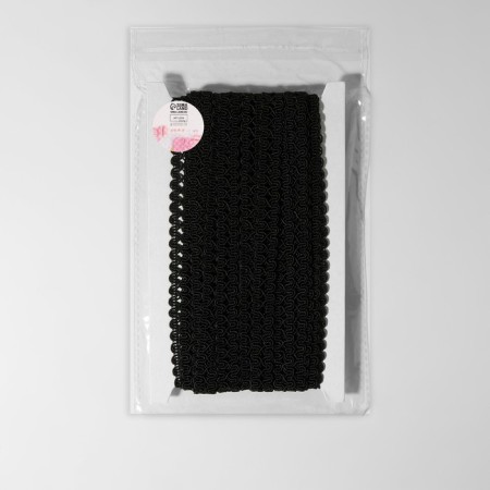 Decorative braid “Sanding clock”, 14 mm, 10 ± 1 m, black color-2