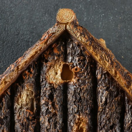 Suspended decor "birdhouse with a bird" 22x18cm-2