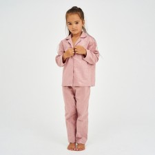 Пижама детская из фанели из фанели (рубашка, брюки) KAFTAN "Котики", размер 110-116, розовый