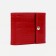 Women's wallet on the button, red color