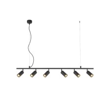 CRISTIC CRISTAL LUX, CLT 015 1400/235, GU10, 6x50 W, 150x120x5.6 cm, Black color