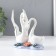 Souvenir ceramics "Two swan in a backwater with a lotus" 13 cm