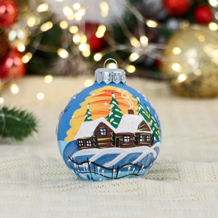 Ball "Raspberry Sunset", 80 mm., In gift packaging