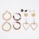 Earrings set 6 pairs "Cosmos" heart, colored in gold