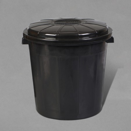 Household tank, 40 l, with a lid, black-1