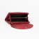Women's wallet on the button, red color