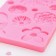 Mold "Flowers", silicone, 25 × 10 cm, pink color