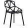 Plastic stool One PC-015 Metal/plastic, black 55x56x80 cm