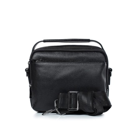 28422 Male bag, 21x17.5x6.5 cm, senior skin, black-1