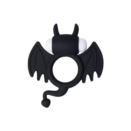 Erective ring on the penis Jos Cocky Devil, silicone, black, 8.5 cm-1