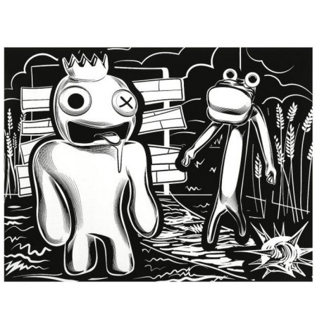 Silver engraving "Color Friends" 18 × 24 cm-2