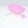 Cata toilet curly with an side with a scoop, 54 x 38 x 20 cm, white-pink