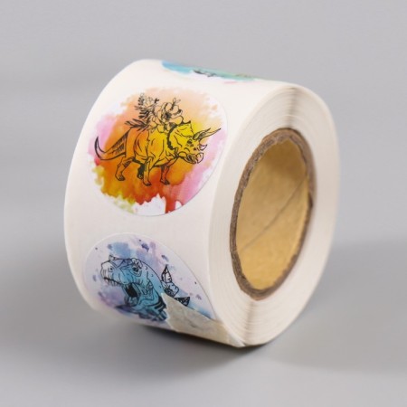 Stick Paper "Dinosaurs" d = 2.5 cm 252 pcs in the roll-6