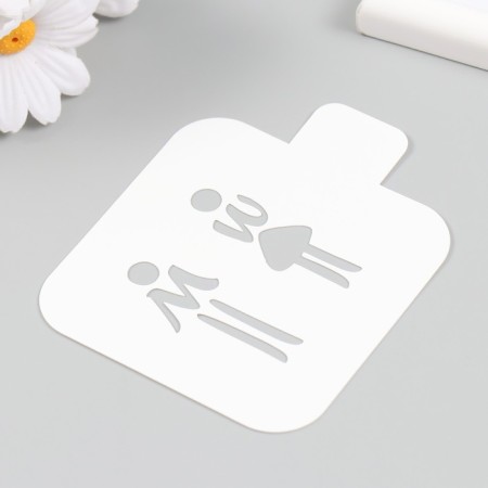 Plastic stencil "MZH" 9x9 cm-1