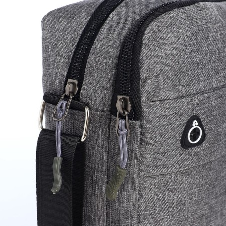 Male bag, gray color-3