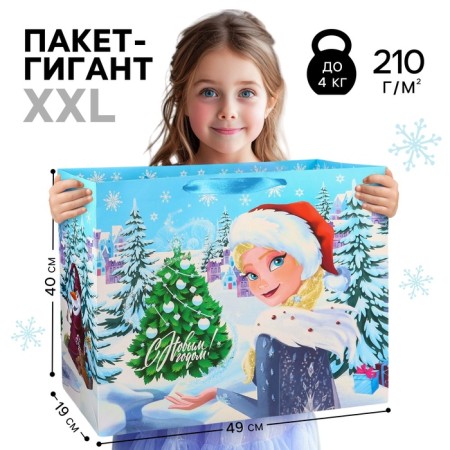 Laminated horizontal package, 49 x 40 x 19 cm "Happy New Year!", Cold heart