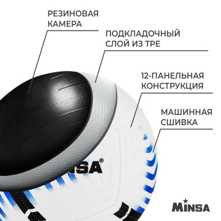 Ball football minsa, TPE, machine stitching, 12 panels, p. 5-2