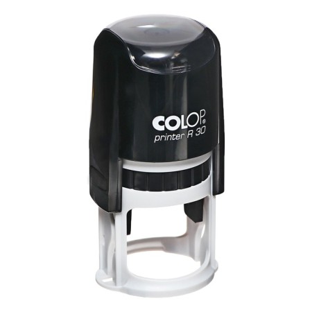 Equipment for round printing automatic COLOP Printer R30, diameter 30 mm, with a lid, black body-5