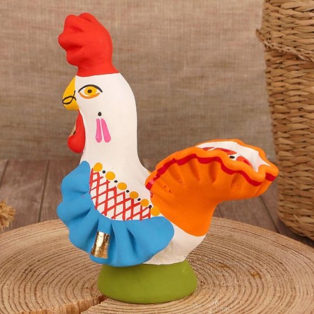 Dymkovo toy "Rooster", 11 cm, mix-3