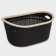 Set for the bathroom 7 items: basket 4 pcs, basket for linen, bucket for garbage, ruff, brown color