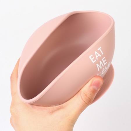 Baby plate on a suction cup, spoon, m & b, dusty rose-7