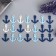 Decor for creativity tree "Anchor" (set of 20 pcs) 13x10 cm